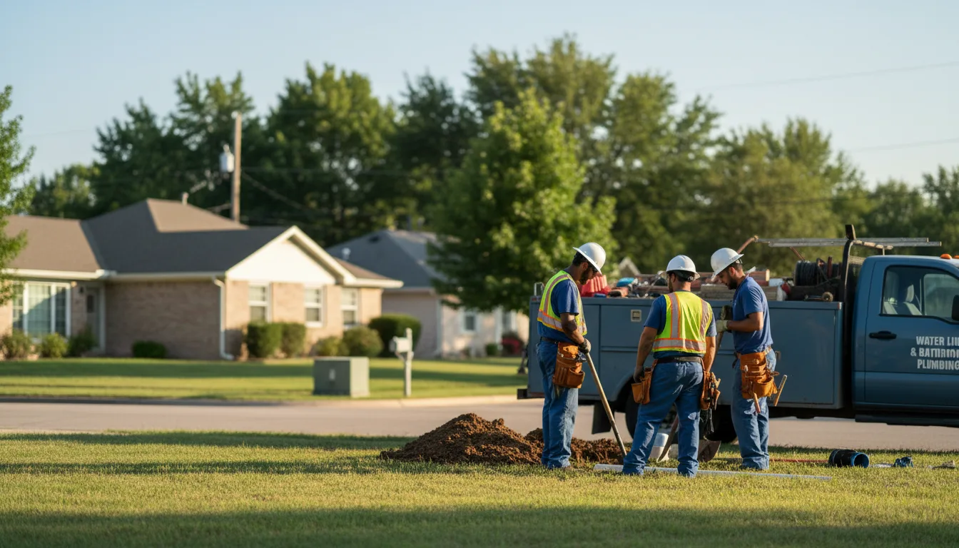 Residential water line and bathroom plumbing service in Elkland, MO
